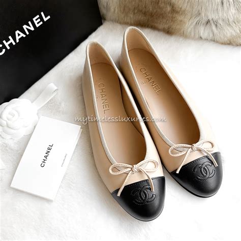 chanel denim ballet flat|chanel ballet flats beige.